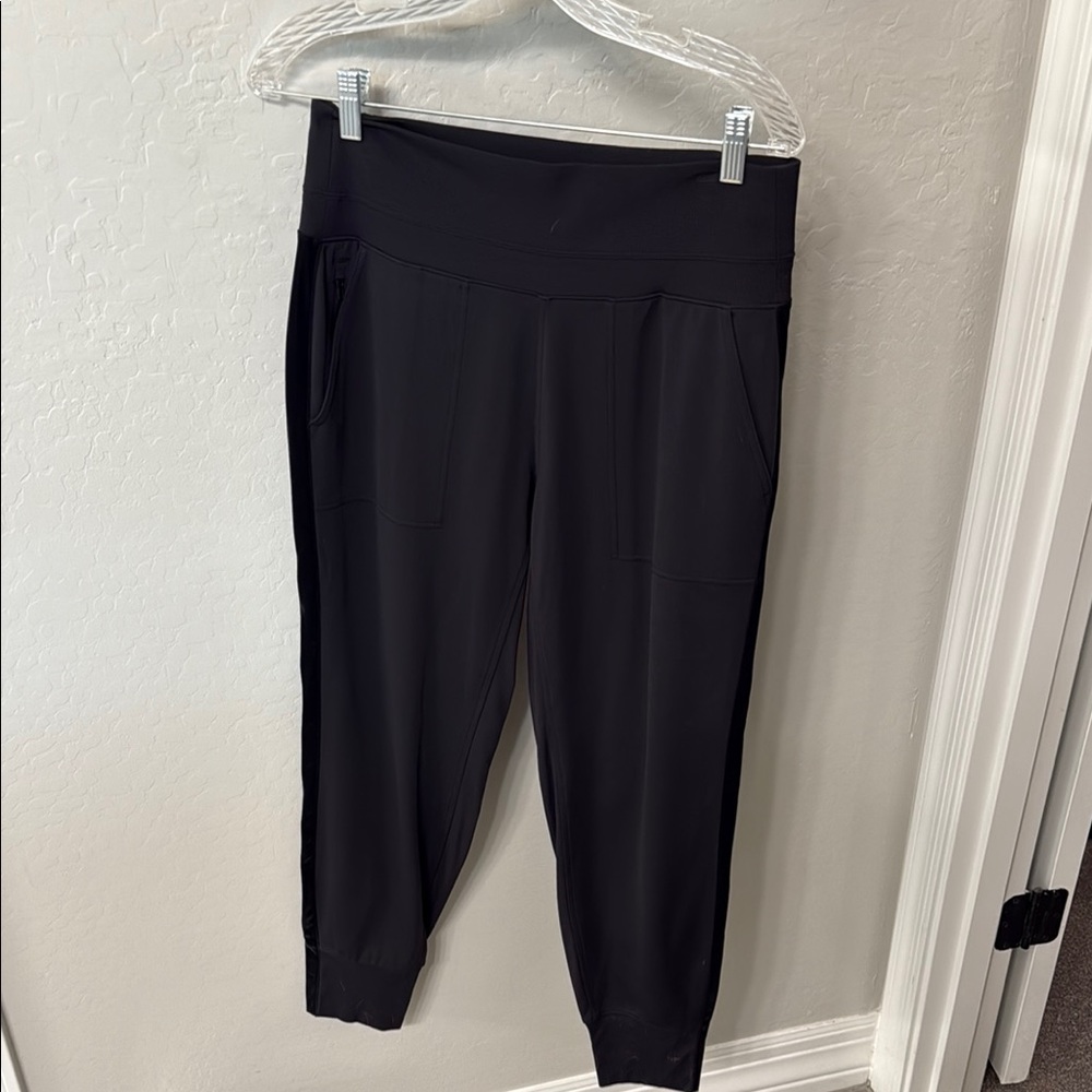 Athleta Black Jogger Track Pants Elastic Waist